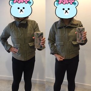 jcrew olive cotton utility bomber jacket