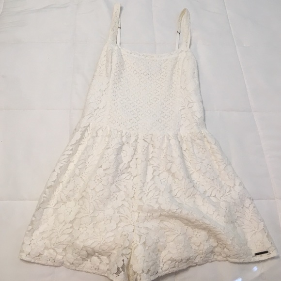 White Lace Abercrombie and Fitch Romper