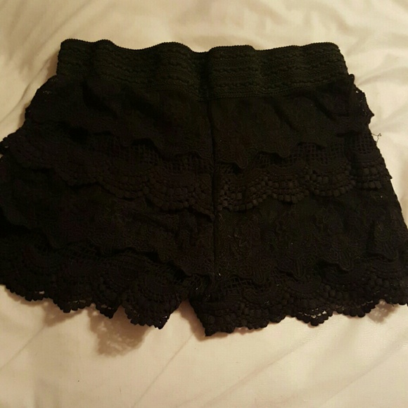 Black Lace Shorts
