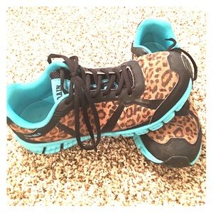Leopard Print Athletic Shoes