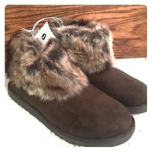 Brand New faux fur booties