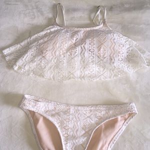 White mesh bikini