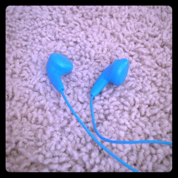 Blue earbuds