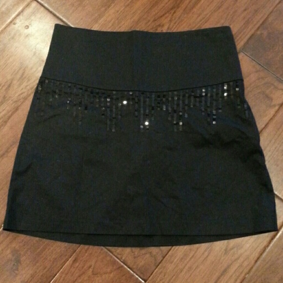 Free People black sequin embellished skirt NWOT
