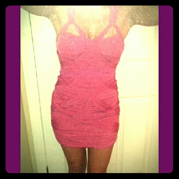 BEBE pink mini dress - Picture 1 of 2