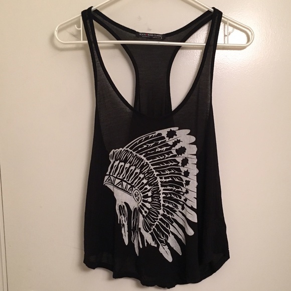Indian Headdress Print Tank Top