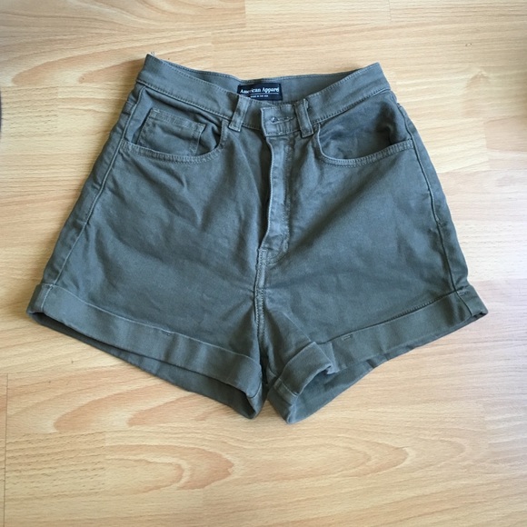 american apparel high waisted shorts sizing