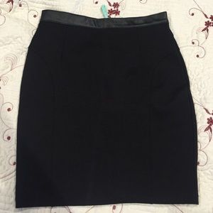 Black mini skirt