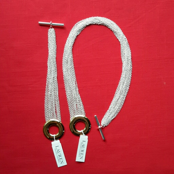 Ralph Lauren Toggle Necklace/ Bracelet Set