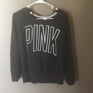 Pink brand black hoodie size small