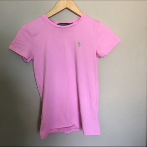 Ralph Lauren pink with green logo tshirt