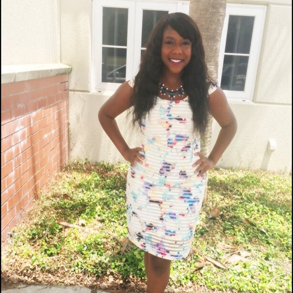 Multi color Eyelet Dress