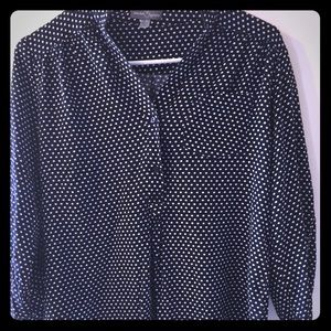 SALE! Market & Spruce Colibri polka dot blouse