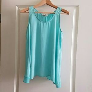 Aqua Sleeveless Top