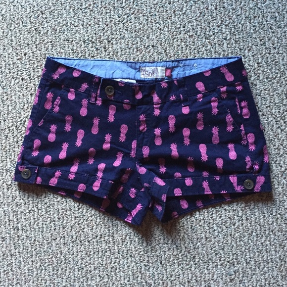 Juniors SO Pineapple Shorts