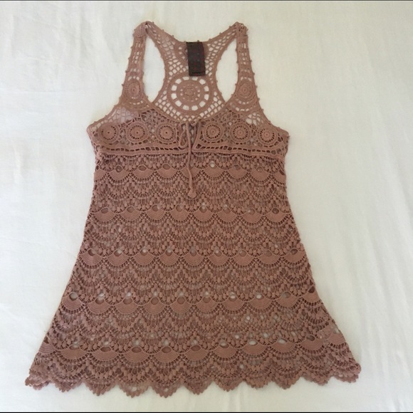 WallpapHer Mauve Crochet Tunic/Dress