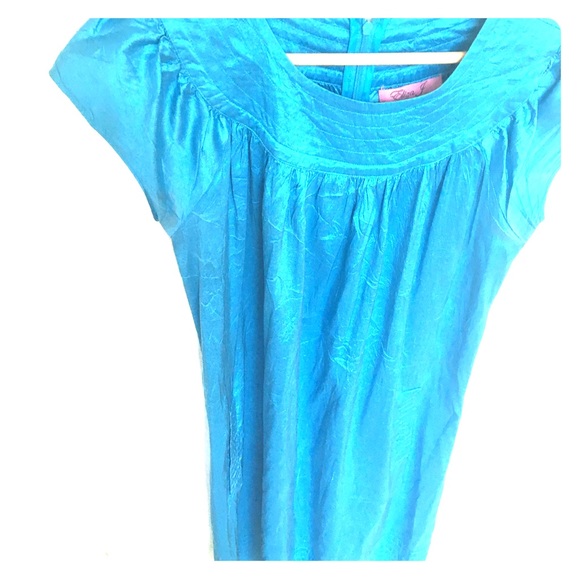 100% Silk turquoise Eliza J Shift Dress