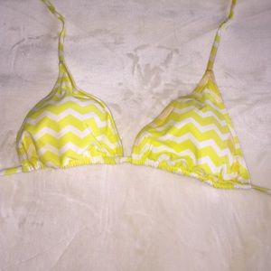 White and yellow bikini top