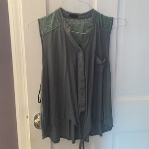 Button up tank top