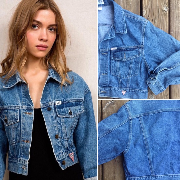 vintage cropped denim jacket