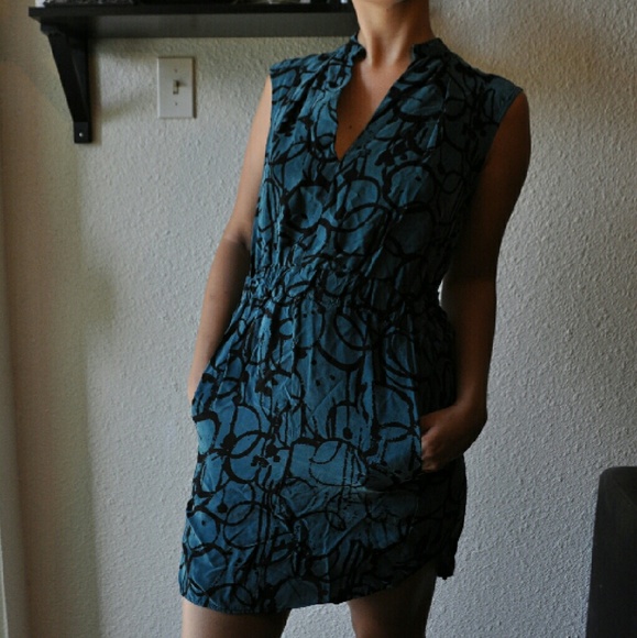 Kelly Wearstler Aqua Cupro Dress - Picture 1 of 1