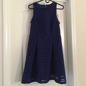 Blue A-line dress