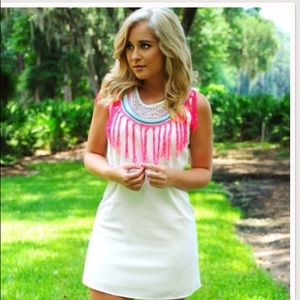 Lulumari Fringe Shift Dress