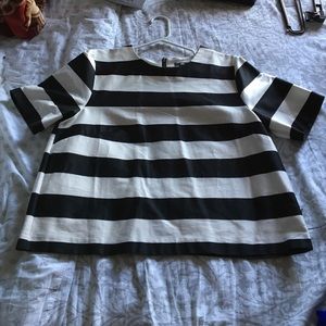 Black and white bold stripe shirt