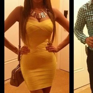 Yellow bandage dress
