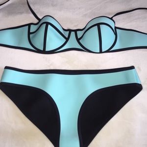 Blue triangl bikini