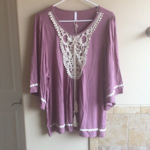 Pinkblush boho style top