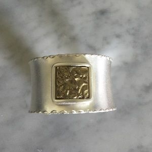 Rustic Cuff silver and gold