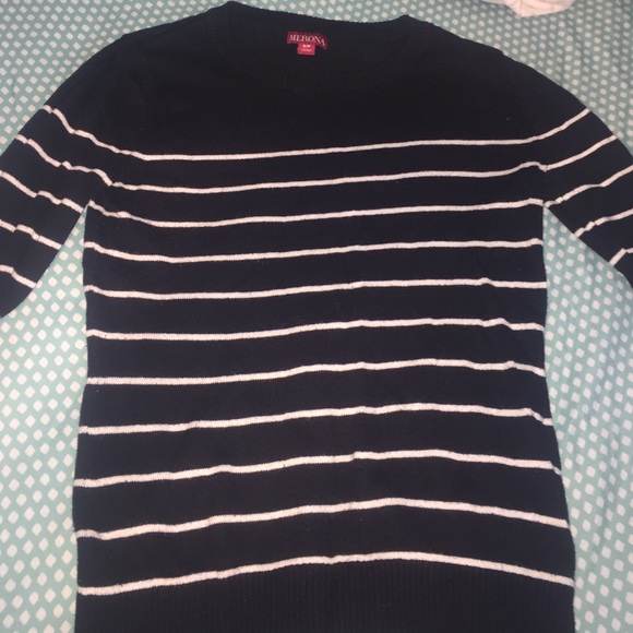 Black and white striped sweater
