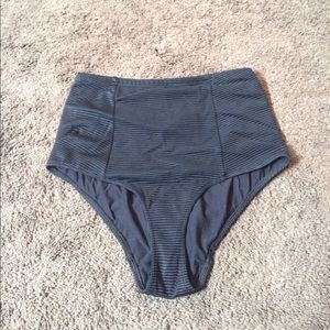 American Apparel Black Rib Swim Bottoms