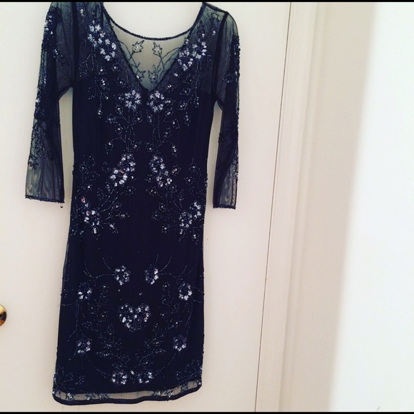 Deep Navy beaded dress