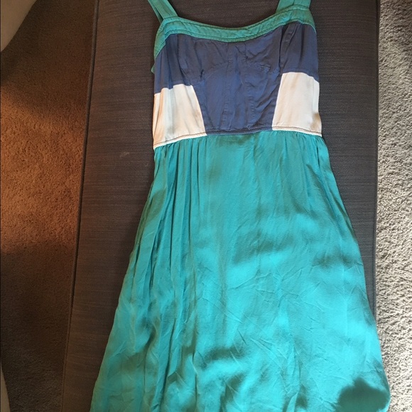 Teal and blue SUPER comfortable dress.