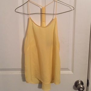 Sheer Yellow Racerback Tank