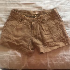 Joie Brown Linen Shorts