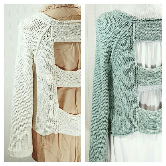 1 LEFT! FREE PEOPLE Cable Knit Ladder Back Sweater - Picture 4 of 4
