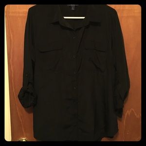 Old Navy black button down