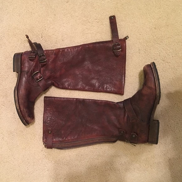 zip up snap frye boots