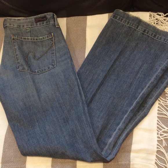 Citizens of Humanity Low Waist Wide Leg Jeans