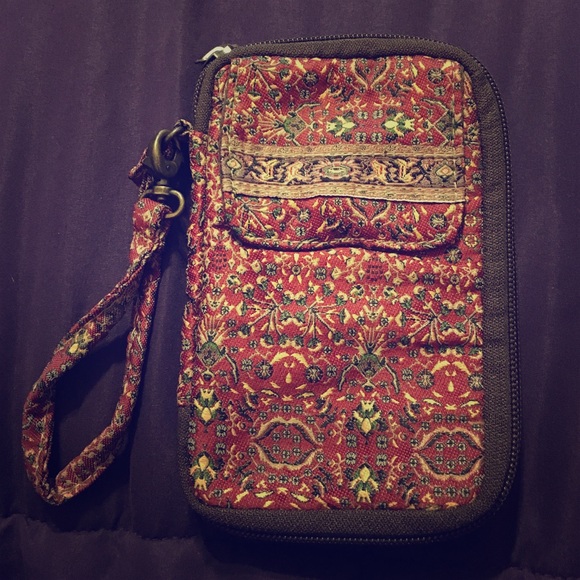 Derin Collection Maroon Wallet/Wristlet