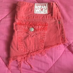 True Religion red shorts