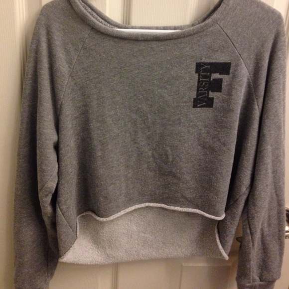 Project Social T cropped Varsity Rugby Crewneck