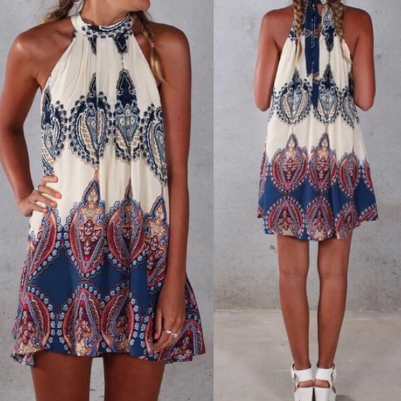 Boho Halter Dress - Picture 4 of 4
