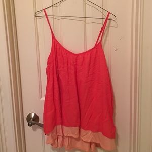 orange/peach anthropologie tank