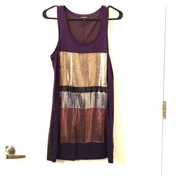 Express sequined tunic dress or long tank!