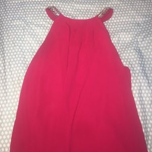 Red tank top blouse