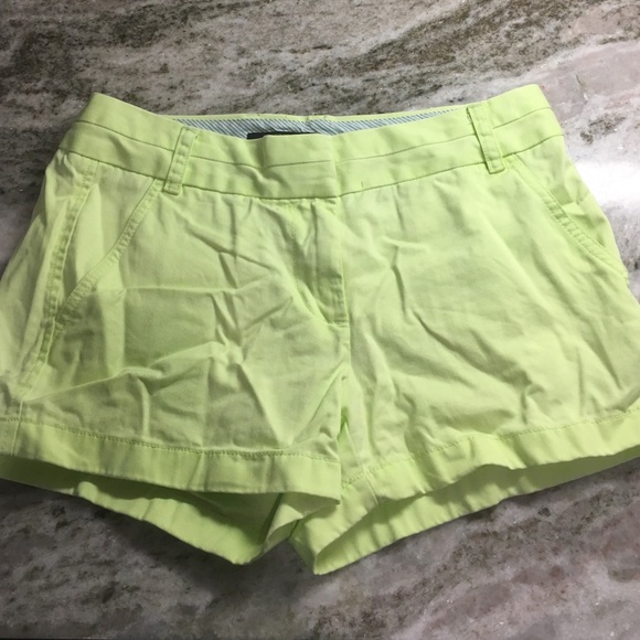 Bright yellow J. Crew shorts